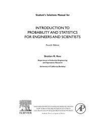 表紙画像: Introduction to Probability and Statistics for Engineers and Scientists, Student Solutions Manual 4th edition