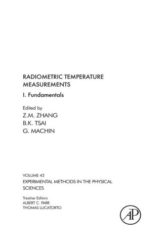 Cover image: Radiometric Temperature Measurements: I. Fundamentals 9780123740212