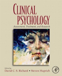 Cover image: Clinical Psychology: Assessment, Treatment, and Research 1st edition 9780123742568