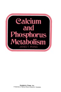 صورة الغلاف: Calcium And Phosphorus Metabolism 9780123743503