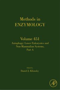 صورة الغلاف: Autophagy:  Lower Eukaryotes and Non-Mammalian Systems: Part A 9780123745484