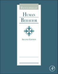 Cover image: Encyclopedia of Human Behavior 2nd edition 9780123750006