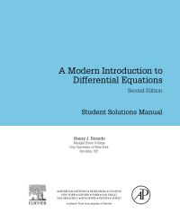 Omslagafbeelding: Student Solutions Manual, A Modern Introduction to Differential Equations 2nd edition