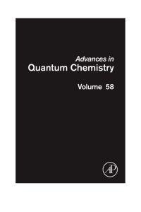 Cover image: Advances in Quantum Chemistry: Theory of Confined Quantum Systems - Part Two 9780123750747