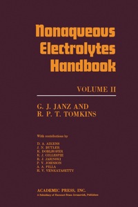 Imagen de portada: Nonaqueous Electrolytes Handbook 1st edition 9780123804020