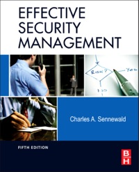 表紙画像: Effective Security Management 5th edition 9780123820129