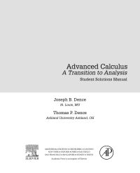 Cover image: Advanced Calculus: A Transition to Analysis, Student Solutions Manual (e-only) 9780123846969
