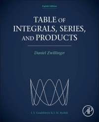 Cover image: Table of Integrals, Series, and Products 8th edition 9780123849335