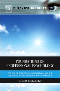 Imagen de portada: Foundations of Professional Psychology 9780123850799