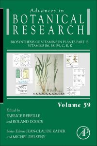 Imagen de portada: Biosynthesis of Vitamins in Plants Part B: Vitamins B6, B8, B9, C, E, K 9780123858535