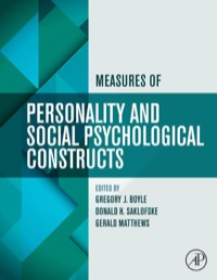 صورة الغلاف: Measures of Personality and Social Psychological Constructs 9780123869159