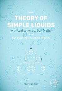 Imagen de portada: Theory of Simple Liquids: with Applications to Soft Matter 4th edition 9780123870322