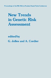 صورة الغلاف: New Trends in Genetic Risk Assessment 9780123881762