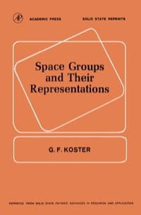 Cover image: Space Groups and Their Representations 9780123954985