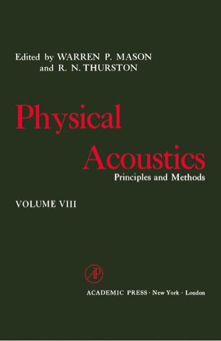 Cover image: Physical Acoustics V8: Principles and Methods 1st edition 9780123956682