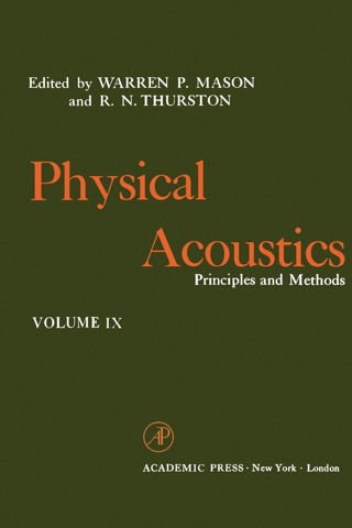 Cover image: Physical Acoustics V9: Principles and Methods 9780123956705