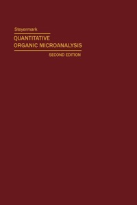 Cover image: Quantitative Organic Microanalysis 2nd edition 9780123956866
