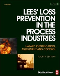Imagen de portada: Lees' Loss Prevention in the Process Industries: Hazard Identification, Assessment and Control 4th edition 9780123971890
