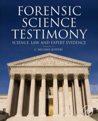 Titelbild: Forensic Testimony: Science, Law and Expert Evidence 9780123970053