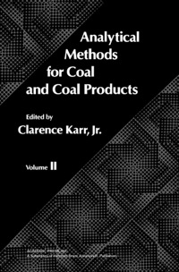 Titelbild: Analytical Methods for Coal and Coal Products: Volume II 9780123999023