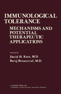 Titelbild: Immunological Tolerance: Mechanisms and Potential Therapeutic Applications 9780124016507