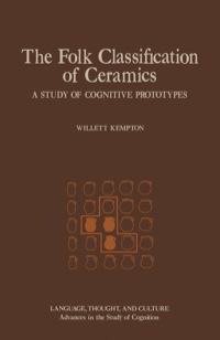 Titelbild: The Folk Classification Of Ceramics: A Study Of Cognitive Prototypes 1st edition 9780124040809