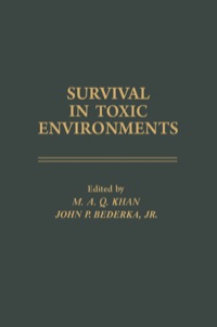Imagen de portada: Survival In Toxic Environments 9780124060500