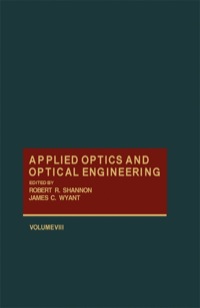 Cover image: Applied Optics and Optical Engineering V8 1st edition 9780124086081