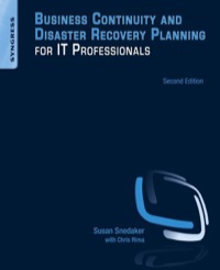 صورة الغلاف: Business Continuity and Disaster Recovery Planning for IT Professionals 2nd edition 9780124105263