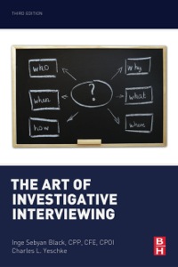 Cover image: The Art of Investigative Interviewing 3rd edition 9780124115774