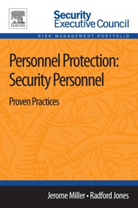 Imagen de portada: Personnel Protection: Security Personnel: Proven Practices 9780124172296