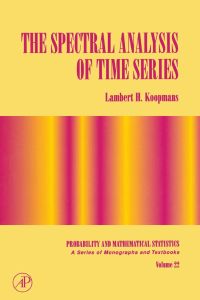 Immagine di copertina: The Spectral Analysis of Time Series 2nd edition 9780124192515