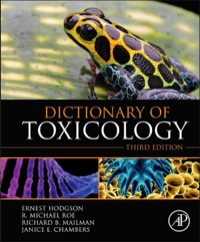Imagen de portada: Dictionary of Toxicology 3rd edition 9780124201699