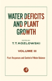 Cover image: Plant Responses and Control of Water Balance 1st edition 9780124241534