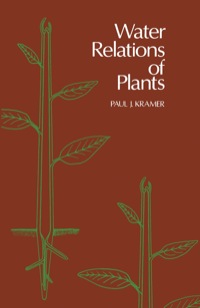 Cover image: WATER RELATIONS OF PLANTS 1st edition 9780124250406