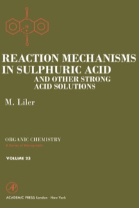 Immagine di copertina: Reaction Mechanisms in Sulphuric Acid and other Strong Acid Solutions 9780124500501