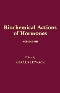 Cover image: Biochemical Actions of Hormones V8 1st edition 9780124528086