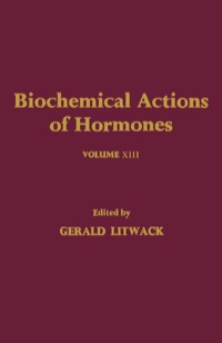 Cover image: Biochemical Actions of Hormones V13 1st edition 9780124528130