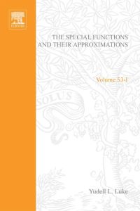 Titelbild: The Special Functions and Their Approximations: v. 1: v. 1 9780124599017