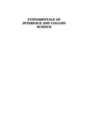 Cover image: Fundamentals of Interface and Colloid Science: Soft Colloids 9780124605305