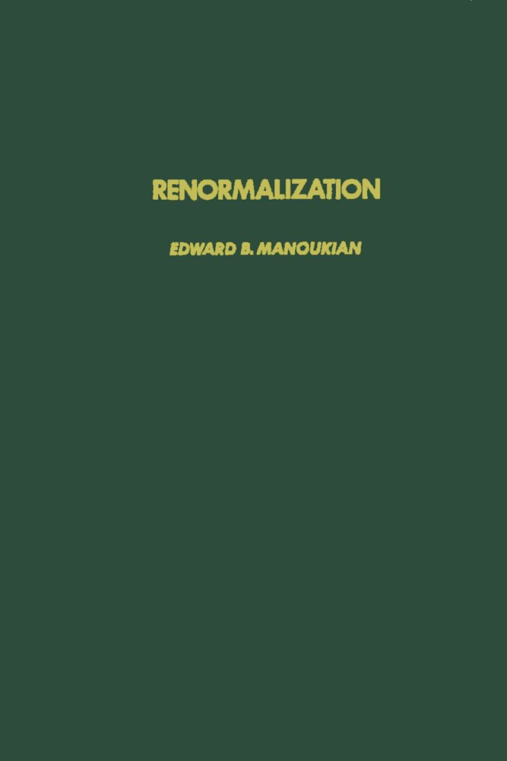 Renormalization (eBook)