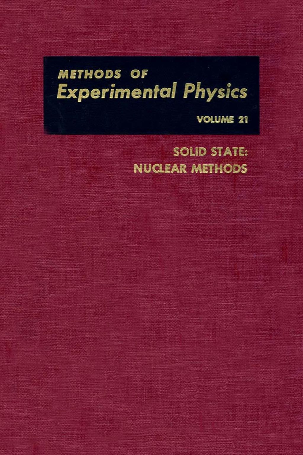 Solid State: Nuclear Methods (eBook)