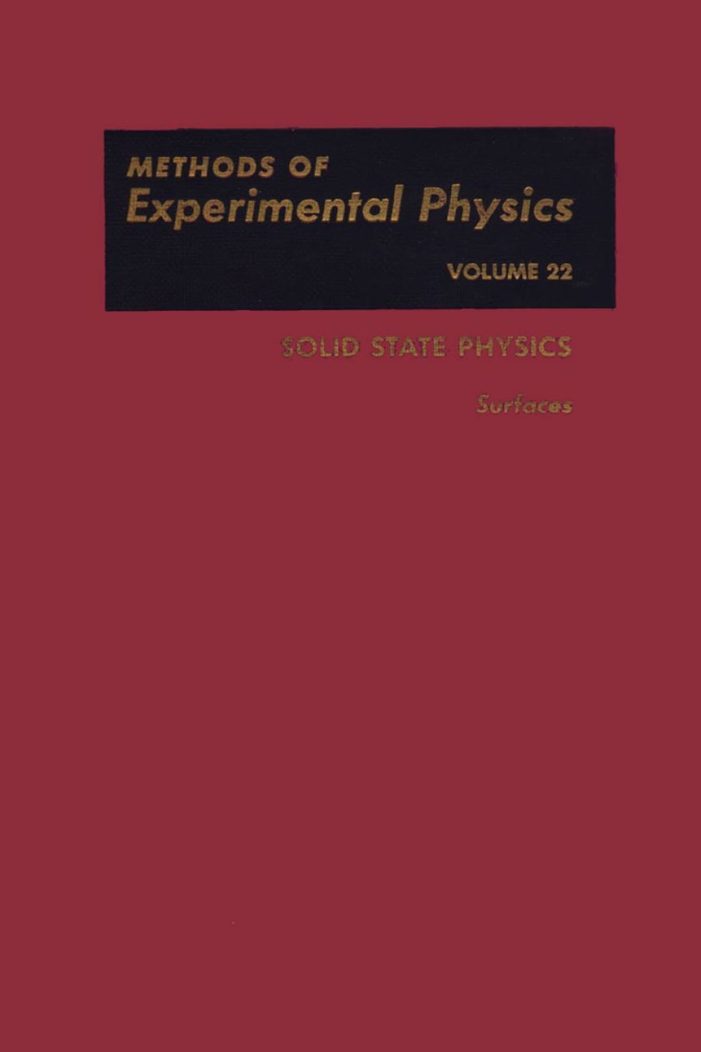 Solid State Physics: Surfaces (eBook)
