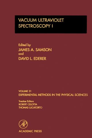 Cover image: Vacuum Ultraviolet Spectroscopy I 9780124759787
