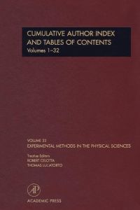 Cover image: Cumulative Author Index and Tables of Contents Volumes1-32: Author Cumulative Index 9780124759800