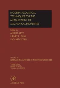表紙画像: Modern Acoustical Techniques for the Measurement of Mechanical Properties 9780124759862