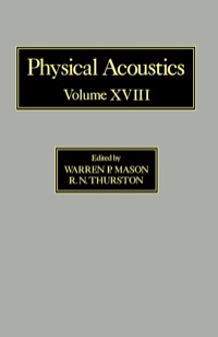 صورة الغلاف: Physical Acoustics V18: Principles and Methods 9780124779181