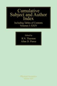 Immagine di copertina: Cumulative Subject and Author Index, Including Tables of Contents Volumes 1-23 1st edition 9780124779242