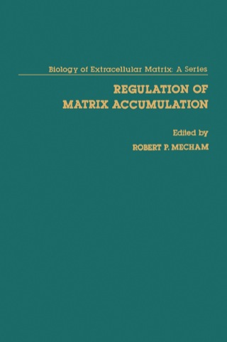 Cover image: Regulation of matrix Accumulation 1st edition 9780124874251