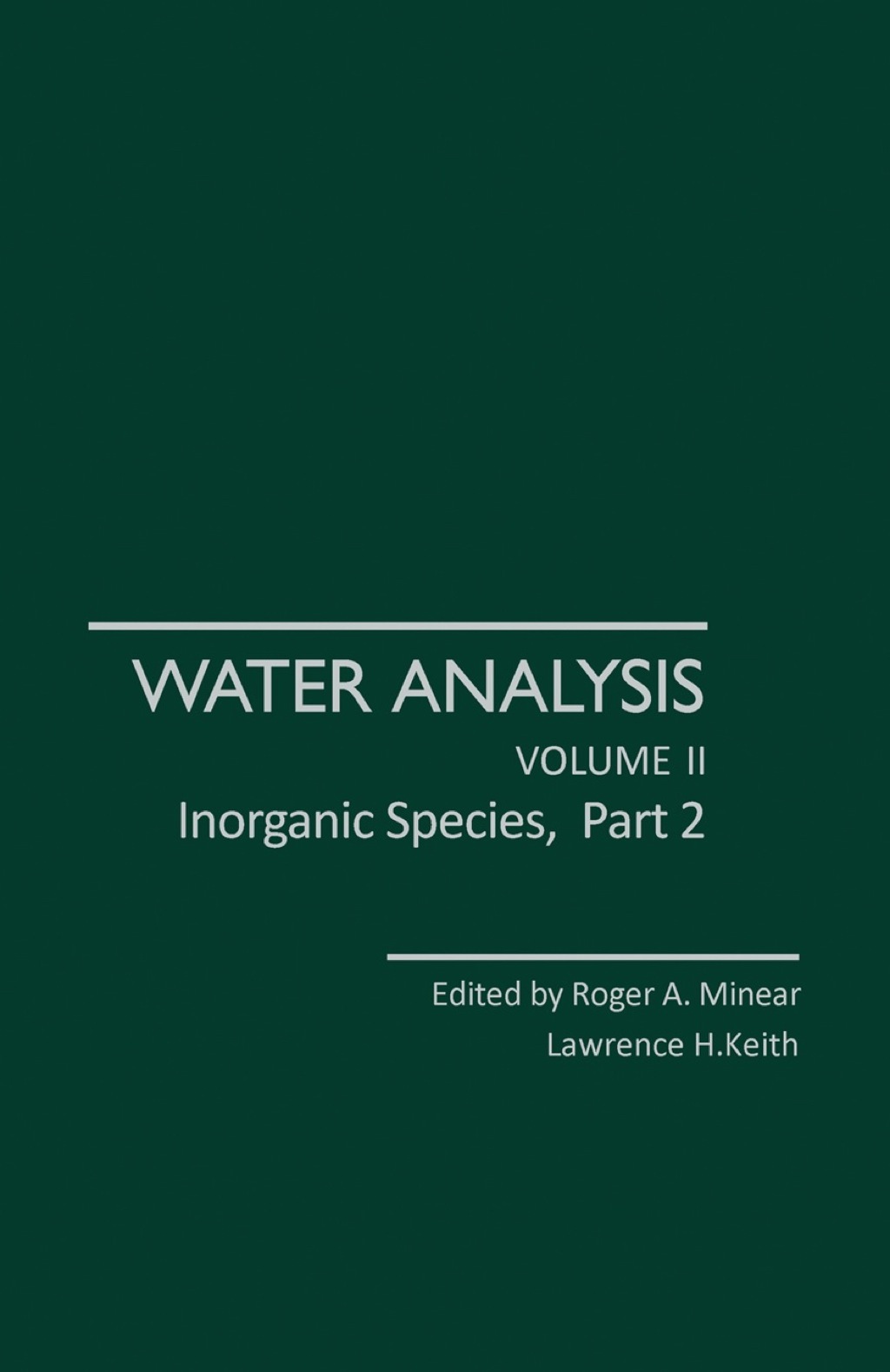 Inorganic Species, Part 2 1st Edition
